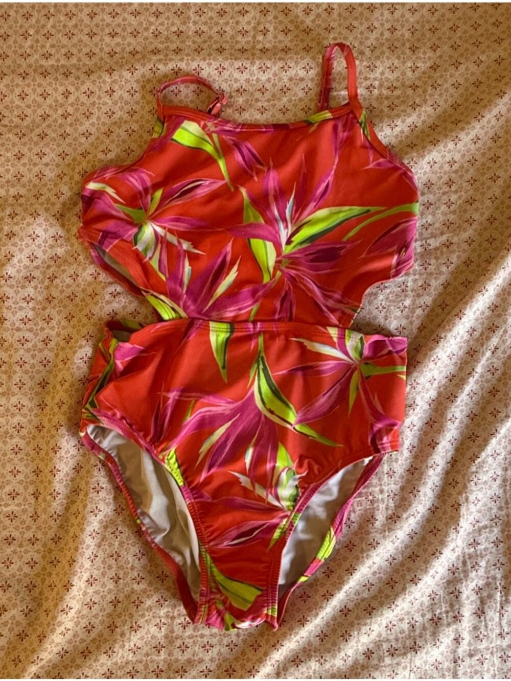 Old Navy Tropical Open Side Bathing Suit Size L (10-12)